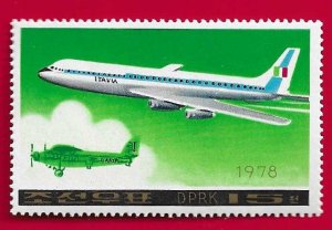 NORTH KOREA SCOTT#1745 1978 15c AIRCRAFT - MNH