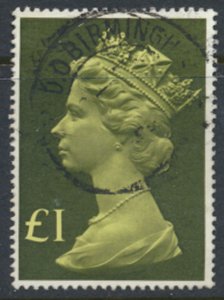 GB £1  Machin 1977 SG 1026  SC# MH169 Used see detail and scan