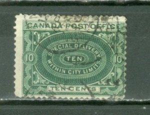 CANADA 1898   SPECIAL DELIVERY #E1 USED NO THINS...$11.00