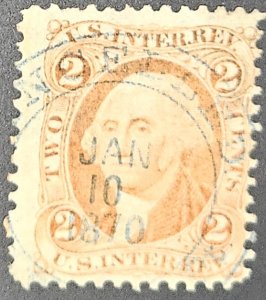 US R15 used  stamped cancel 1870