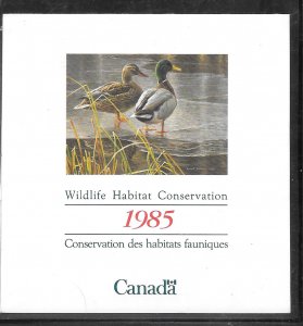 Canada Just Fun Cover #FWH1 MNH 1985 Wildlife Conservation Booklet (my2928)