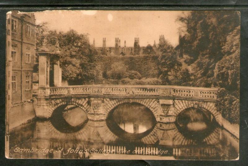 Great Britain 1936 Cambridge St. John's College the old Bridge Frith's View P...