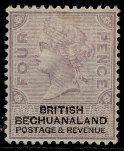 BRITISH BECHUANALAND QV SG13, 4d lilac & black, M MINT. Cat £70.