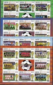 Liberia World Cup 2002 MNH Sheets  (K2717L)