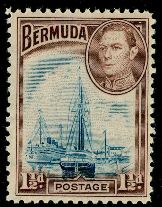 BERMUDA SG111, 1½d deep blue & purple-brown, LH MINT. Cat £11.