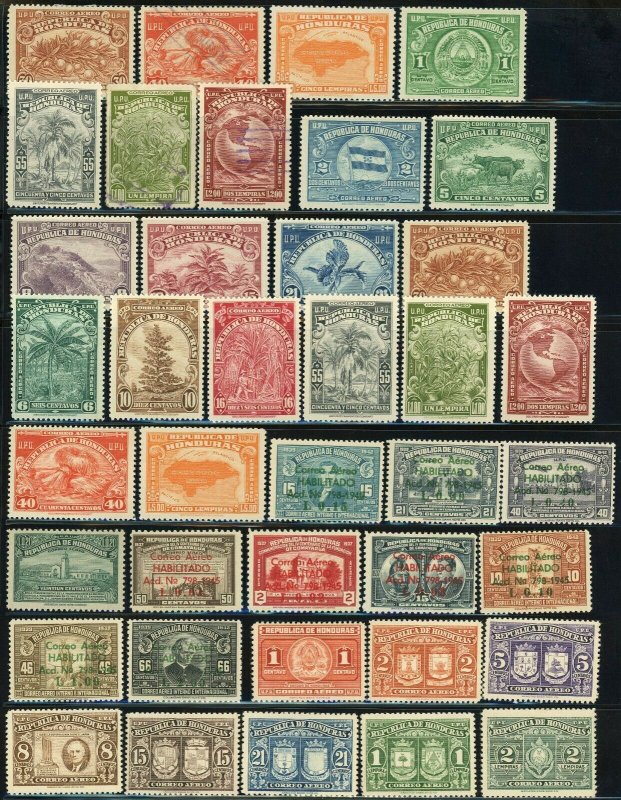 Early HONDURAS Postage Latin America Stamp Collection 1890-1959 Used Mint LH NH