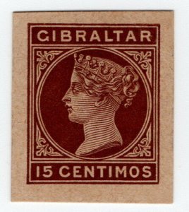 (I.B) Gibraltar Postal : Postal Stationery Die 15c 