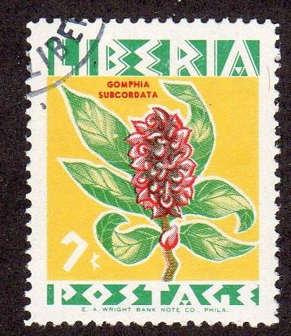 Liberia 351 - CTO - Gomphia subcordata (Flower) (cv $0.30)