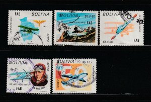 Bolivia C331-C335 Set U Planes