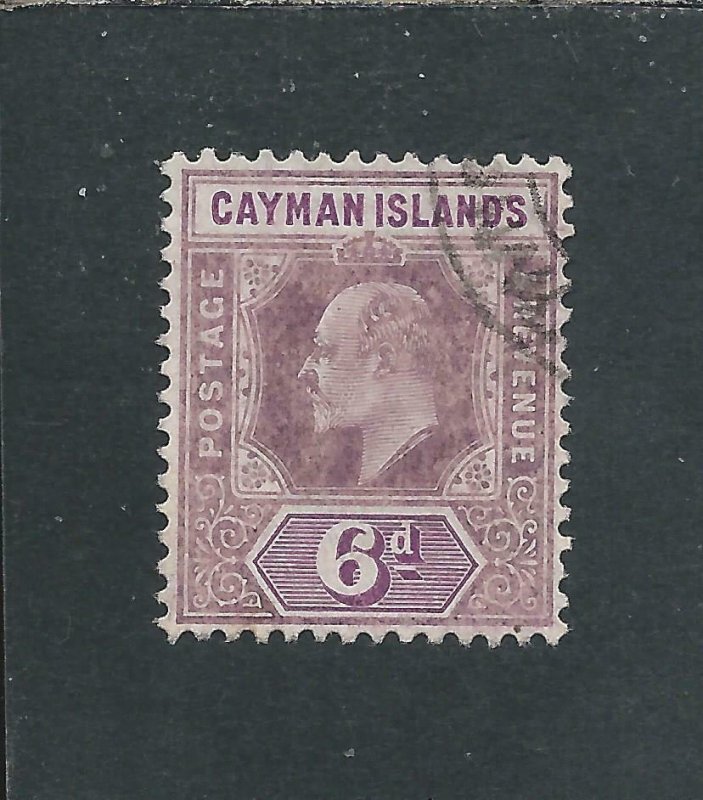 CAYMAN IS 1907-09 6d DULL PURPLE & VIOLET-PURPLE FU SG 30 CAT £35