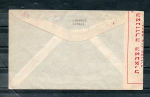 Israel Scott #12b  Vertical Gutter Pairs x2 on Airmail Cover to the US!!