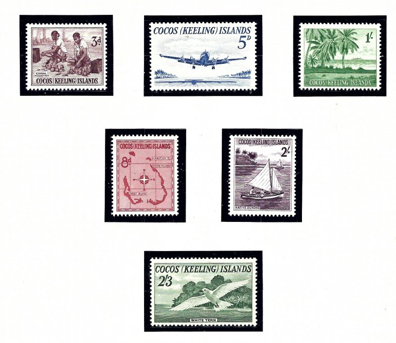 Cocos Is 1-6 MNH 1963 First Set     (KA)