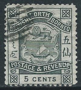 North Borneo, Sc #40, 5c Used