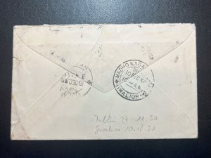 1930 Ireland Airmail Cover Dublin to Gwailor India via Imperial Airways