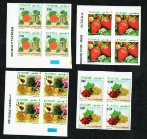 2012 - Tunisia - Imperforated Block - Organic Farming in Tunisia - MNH** Rare 