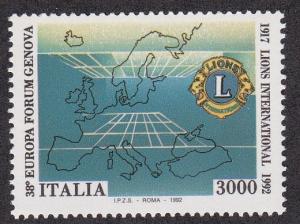 Italy # 1914, Lions International 75th Anniversary, NH, 1/2 Cat.