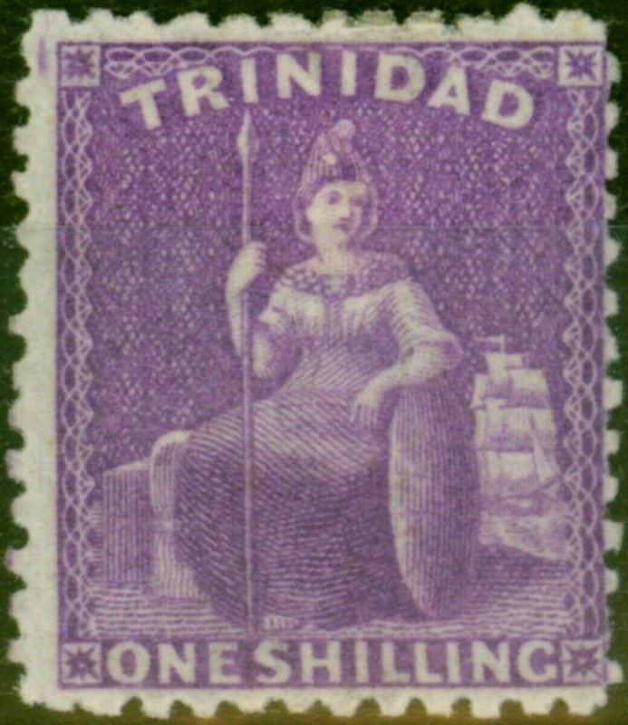 Trinidad 1863 1s Bright & Deep Mauve SG73 Fine & Fresh Mtd Mint