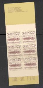 Sweden Sc 1533a 1985 Europa Key Harp stamp booklet pane in booklet mint NH