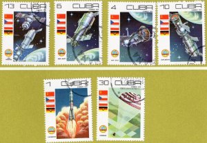 Thematic stamps CARIBBEAN 1979 COSMONAUTS DAY 6v used