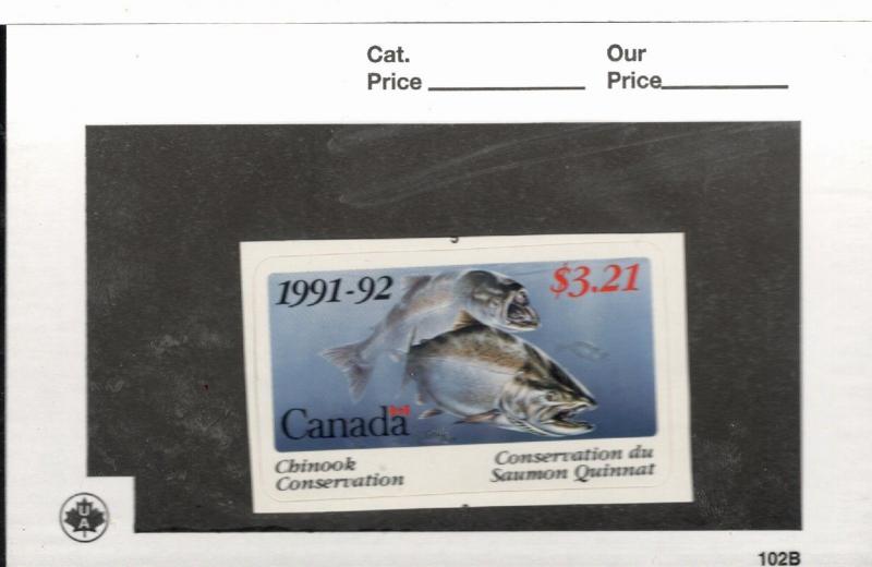 1991-92 Canada  British Columbia Chinook Conservation Stamp  Non-Tidal Waters