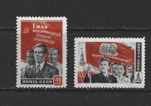 RUSSIA - 1950 LABOUR DAY - SCOTT 1458 TO 1459 - MH