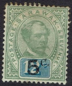 SARAWAK 1889 RAJA BROOKE 5C ON 12C