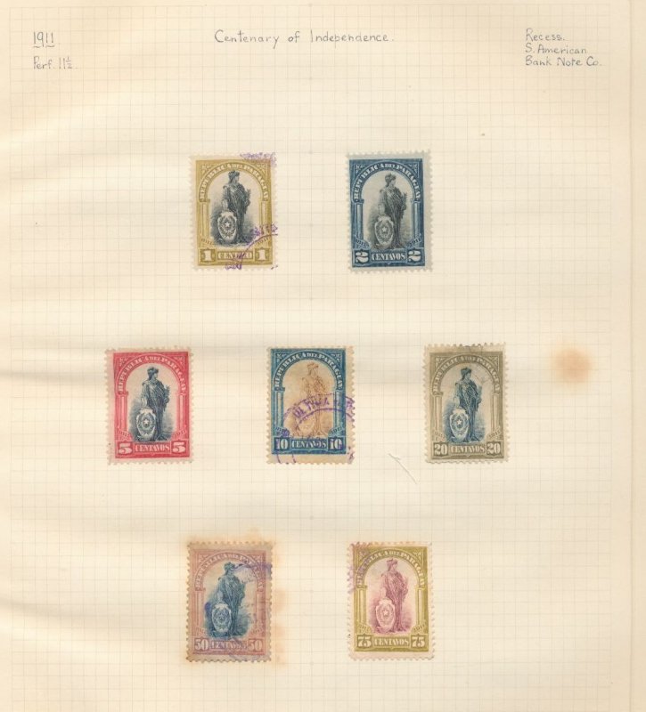 Paraguay 1907/19 M&U on 11 Pages (Apx 70+Items) BL518