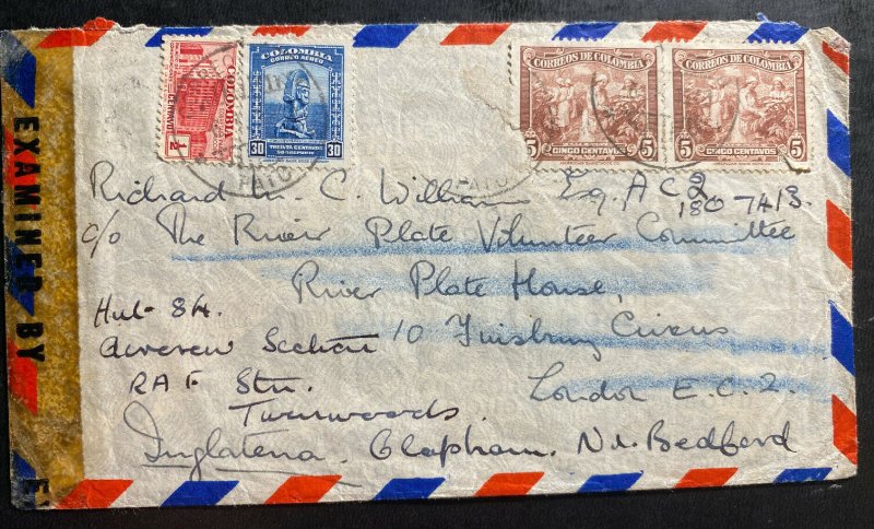 1943 Pato Colombia Airmail Censored cover to River Plate House London England