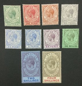 MOMEN: GIBRALTAR SG #89-100 1921-27 MINT OG H LOT #193452-2003