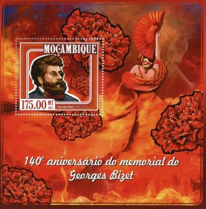 Mozambique 2015 MNH Music Stamps Georges Bizet Composers Opera 1v S/S