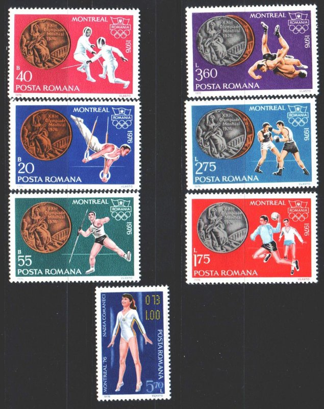 Romania. 1976. 3372-78. Montreal, summer olympic games. MNH.