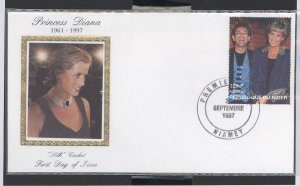 Niger 944 Princess Diana cover, silk cachet