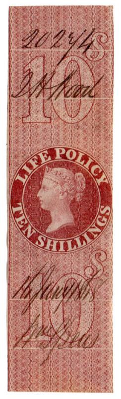 (I.B) QV Revenue : Life Policy 10/- (1869) 