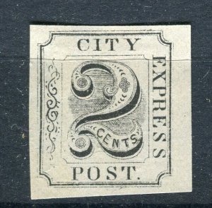 USA; Classic 1860s Local Post type of issue mint assumed reprint, City Express