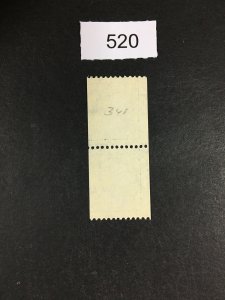 MOMEN: US STAMPS # 348 PAIR USED LOT #E 520