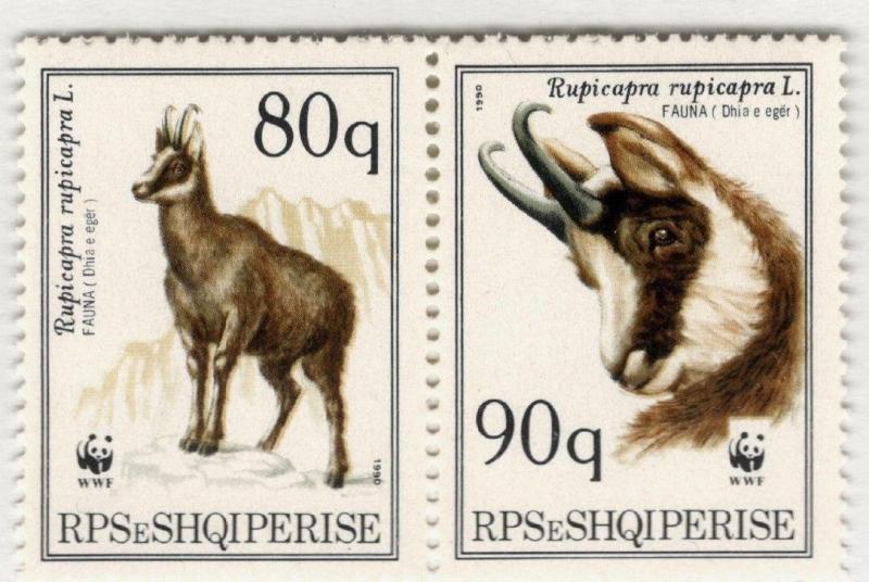 1990 Albania SC #2335a WWF MOUNTAIN GOATS  MNH stamp