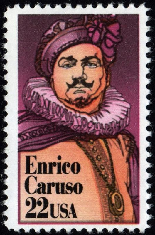 SC#2250 22¢ Enrico Caruso Single (1987) MNH