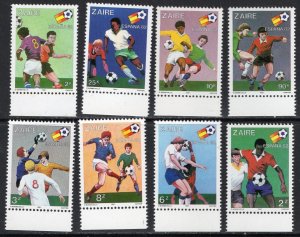 Thematic stamps ZAIRE 1981 FOOTBALL W.C. 1067/74 mint