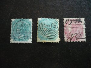 Stamps - India - Scott# 26,26b,28 - Used Part Set of 3 Stamps