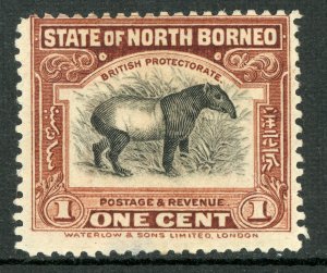 North Borneo 1926 British Colony 1¢ Tapir  Sc #167 Mint Perf 12½  F714