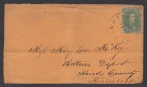 **CSA Cover, SC# 1 Warrington, FL Tied by CDS 1/25/1862