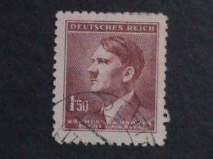 ​CZECHOSLOVAKIA-1942 SC#70 ADOLF HITLER- BOHEMIA & MORAVIA-FANCY CANCEL VF