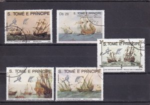 SA03 Sao Tome and Principe 1989 Ships used stamps