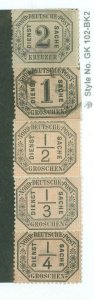 North German Confederation #O1-O5 Unused