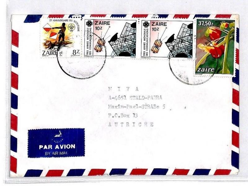 CM343 *ZAIRE* Missionary Air Mail MIVA Austria Cover