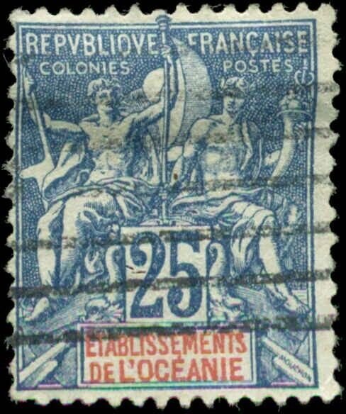 French Polynesia Scott #12 Used