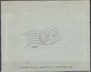 Germany - 28.9.1936 Buildings stamps on registered cover to Chemnitz (1579)