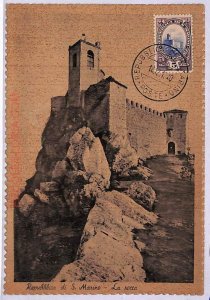 ad8767 - SAN MARINO - POSTAL HISTORY - Maximum Card - 1940 Architecture-