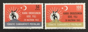 Turkey 1963 #1591-2, Turkish Army, MNH.