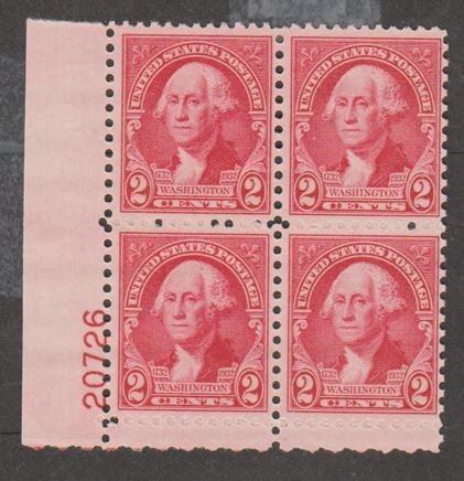 U.S. Scott #707 Washington Stamp - Mint Plate Block